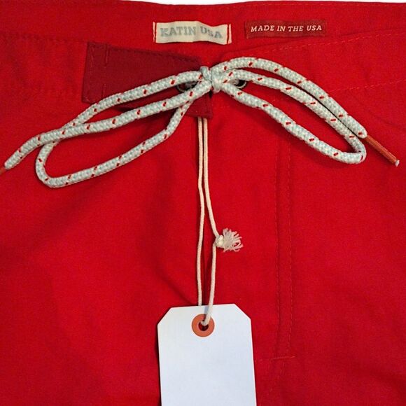 Kanvas by Katin "Kylon" Trunks, Size 38, Red Nylon, Made in USA, NWT - Picture 3 of 7